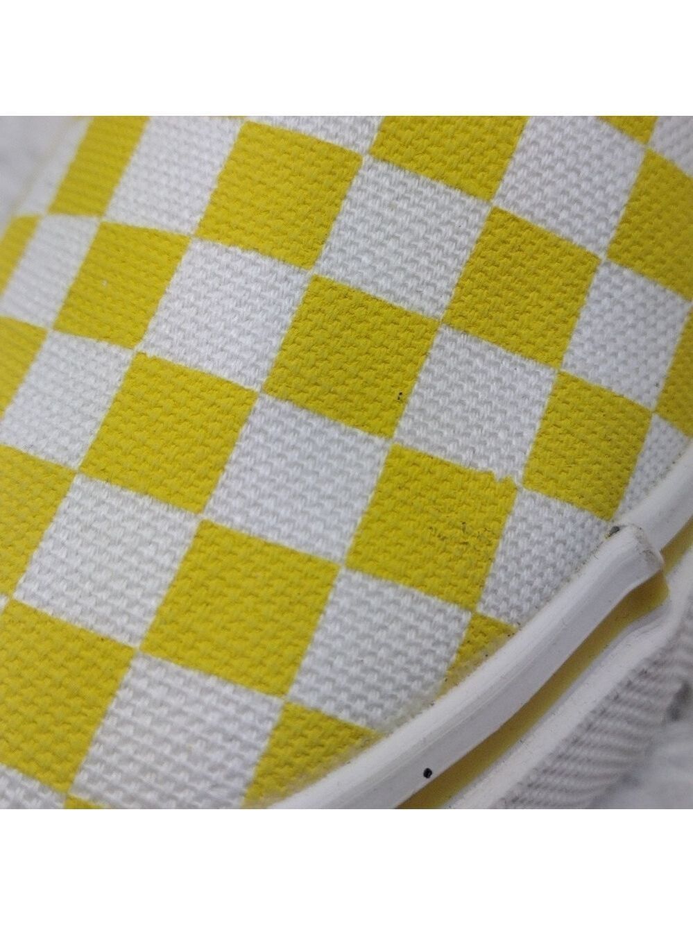 Vans DSY Off The Word Yellow Checkered Canvas Round Toe Low Top Slip-On Sneaker - Picture 15 of 16
